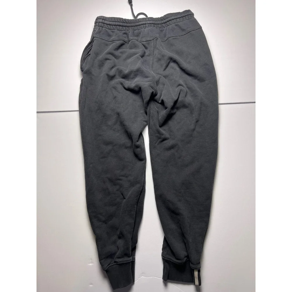 Adidas Joggers Mens Large Black Double Trefoil Logo Tapered Sweatpants 0850